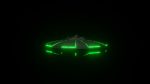 3d Aircraft model ufo in with lights