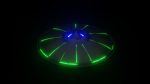 3d Aircraft model ufo in with lights