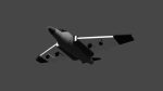 3d model low poly airplane jet plane flying
