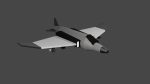 3d model low poly airplane jet plane flying