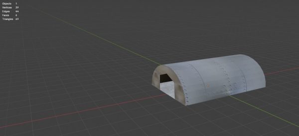 Aircraft Hanger V3 Low Poly