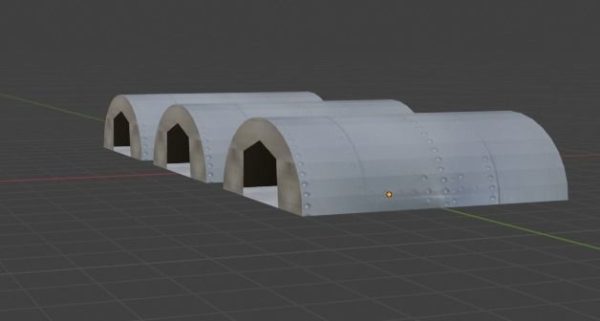 Aircraft Hanger V3 Low Poly