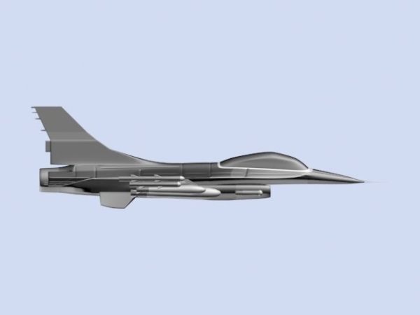 Airplane fighter jet flying in sky