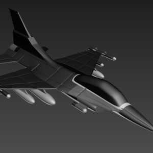Airplane fighter jet flying in sky