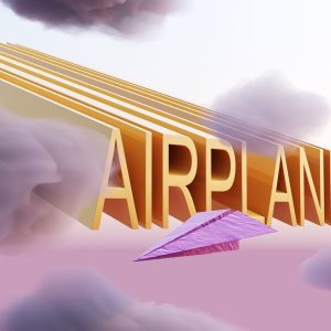 Airplane and cloud