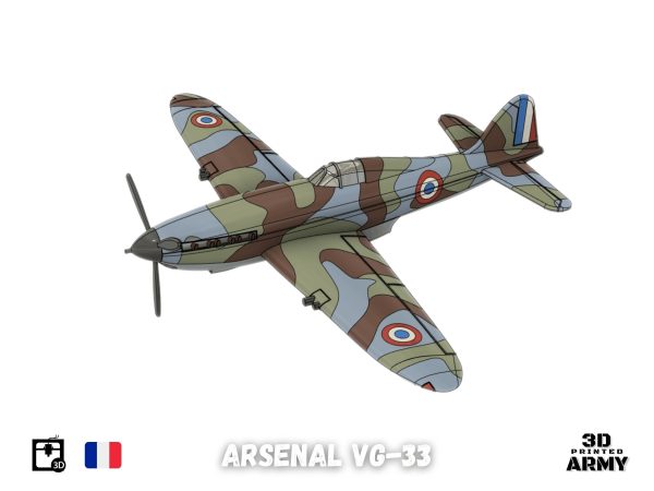Arsenal VG-33 French warbird - STL files for 3D printing