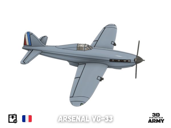 Arsenal VG-33 French warbird - STL files for 3D printing