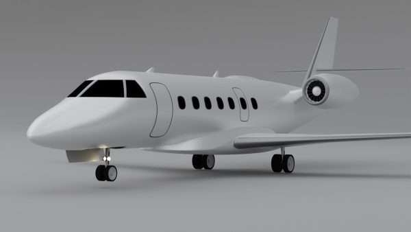 Bussines Jet 3d model by Nikdox