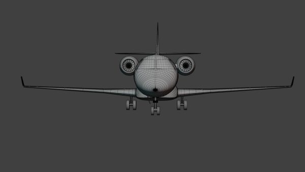 Bussines Jet 3d model by Nikdox