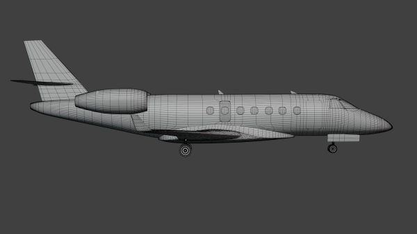 Bussines Jet 3d model by Nikdox