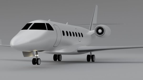 Bussines Jet 3d model by Nikdox