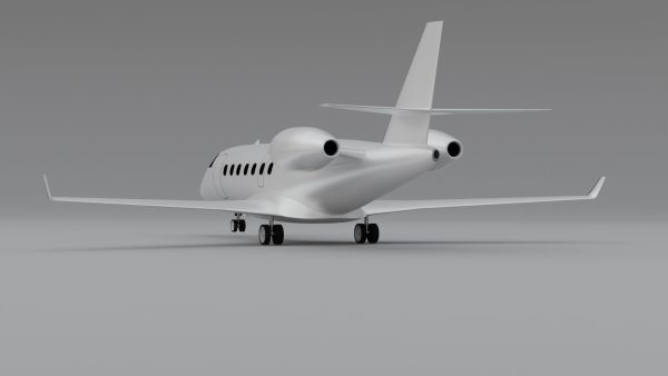 Bussines Jet 3d model by Nikdox