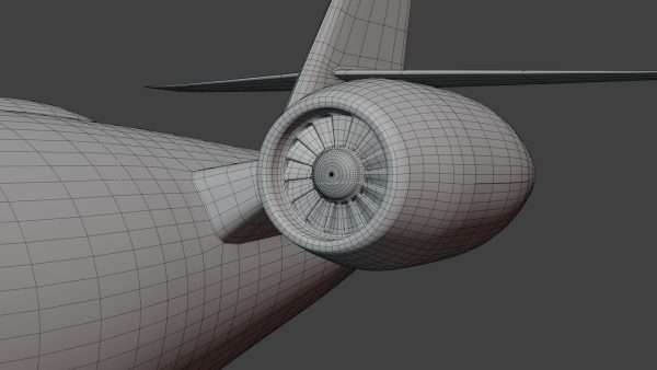 Bussines Jet 3d model by Nikdox