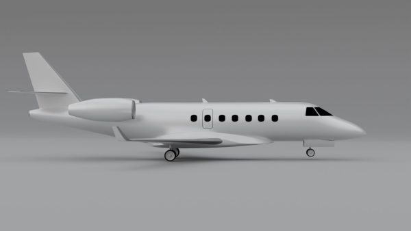 Bussines Jet 3d model by Nikdox