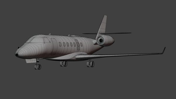 Bussines Jet 3d model by Nikdox