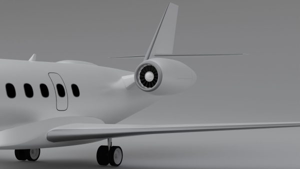 Bussines Jet 3d model by Nikdox