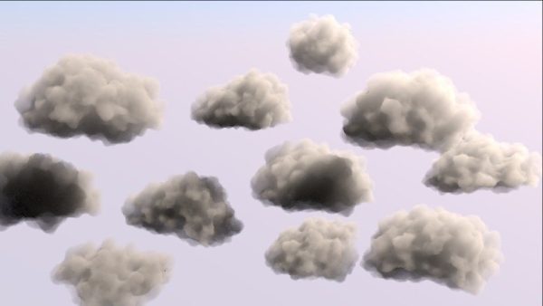 Clouds 3d model blender