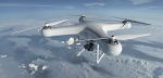 Drone flying in sky