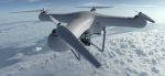 Drone flying in sky