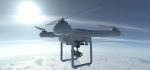 Drone flying in sky
