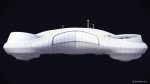 DroneCar futuristic house on water