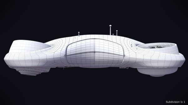 DroneCar futuristic house on water