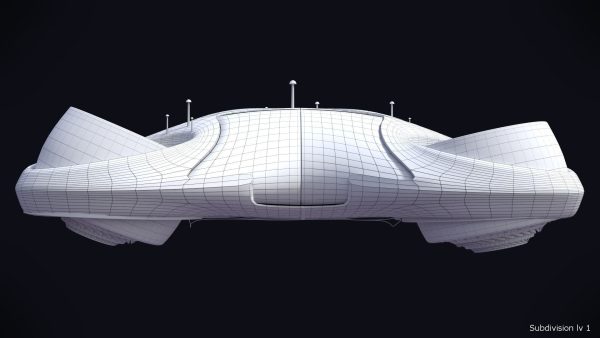DroneCar futuristic house on water
