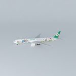 EVA Air  Boeing 777 36N ER B 16722 Shining Star  Sanrio Hello Kitty Special Livery 2015 Wi-Fi Dome