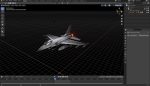 Fighter Jet with Fire mesh
