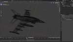 Fighter Jet with Fire mesh