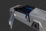 Floating Futuristic Car based on Tesla Cybertruck