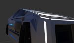 Floating Futuristic Car based on Tesla Cybertruck