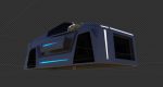 Floating Futuristic Car based on Tesla Cybertruck