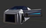 Floating Futuristic Car based on Tesla Cybertruck