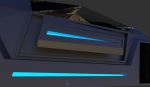 Floating Futuristic Car based on Tesla Cybertruck