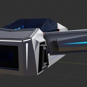 Floating Futuristic Car based on Tesla Cybertruck