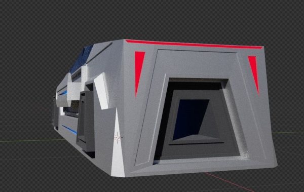 Floating Futuristic Car based on Tesla Cybertruck
