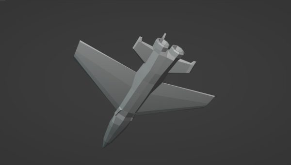 Jet Low Poly 3d Model two fighter jets