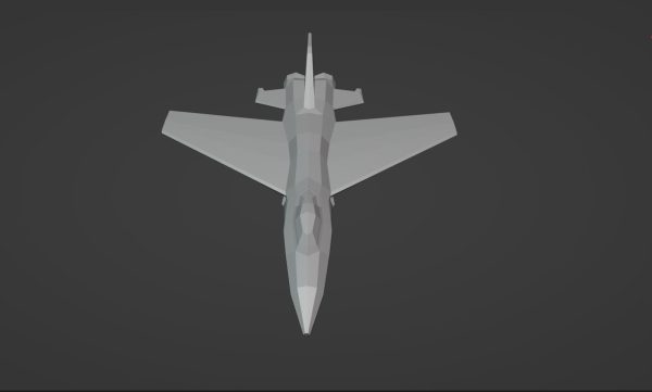 Jet Low Poly 3d Model two fighter jets