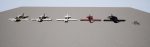 Low poly plane set