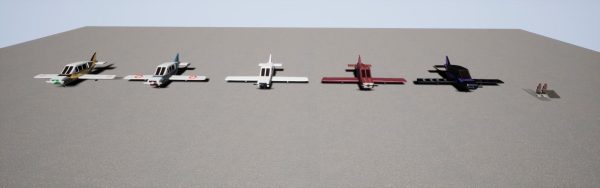 Low poly plane set