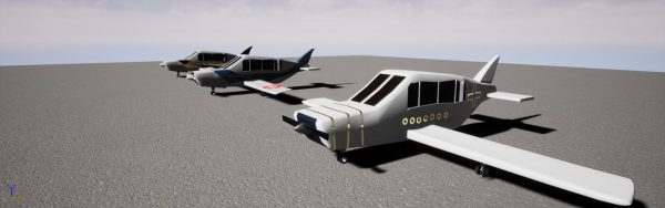 Low poly plane set