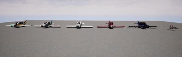 Low poly plane set
