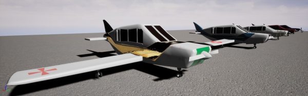 Low poly plane set