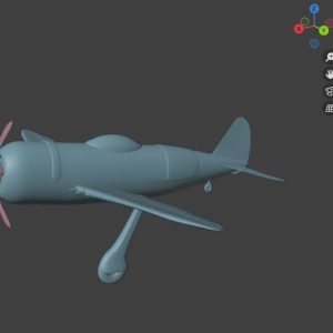 representation-of-a-1945-airplane-3d-model-ac670b5426