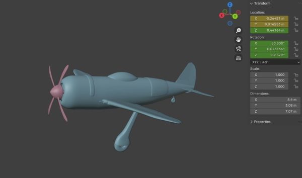 REPRESENTATION OF A 1945 AIRPLANE