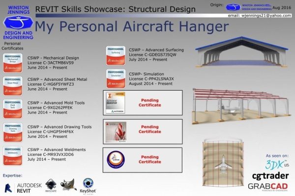 Revit Skills Showcase My Personal Aircraft Hanger