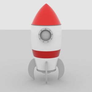 Rocket 3D render