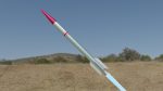 Rocket Low Poly flying in sky