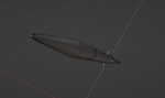 Rocket Low Poly flying in sky